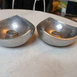 Vintage Nambe 529 Candle  Holders