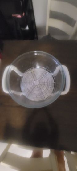 Glass Bowl with Handles and Insert