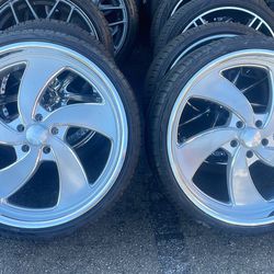 Us Mags Desperado Sraggered 24x9 Front 24x10 Rear 5x5 Bolt Pattern  For Obs or Chevy C-10