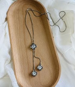 Adjustable Crystal Necklace/ Long Pendant Necklace