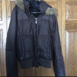 Misses Brown Coat Size L