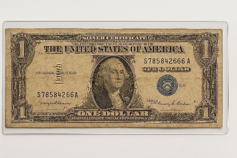 Vintage 1957 $1 Silver Certificate Blue Seal – George Washington