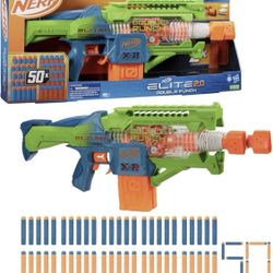 Nerf Elite 2.0 Double Punch With 50 Darts & 2 Dart Clips New In Box