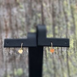 14k yellow gold round hoop clip on earrings 0.40g