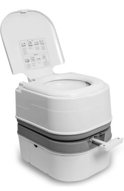 Portable Toilet for Camping Toilet with Water Pump Flushing Camping Porta Potty for Travel RV Boat Toilet Anti-Leak Large Capacity Waste Tank 6.3 Gall