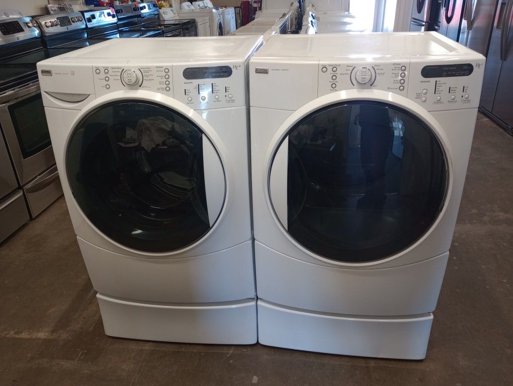 Kenmore Elite Front Load Washer Dryer Set With Pedestals Delivery Warranty Available