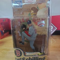 McFarlane Curt Schilling MLB Cooperstown Collection Boston Red Sox Action Figure.