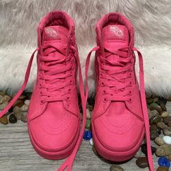 VANS High-Top Neon Pink Skate Shoe - Sz 7.5 