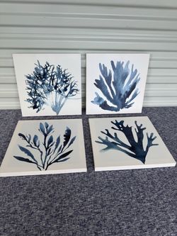 Set of 4 coastal pictures- Model home decor