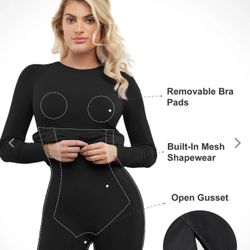 Shapewear Modal Long Sleeve Crew Neck Slimming Midi Dress