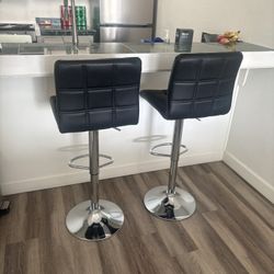 2 Bar Stools Barstools Adjustable Obo