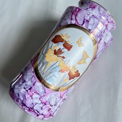 Small Vintage Art Of Chokin Japan Porcelain Vase 