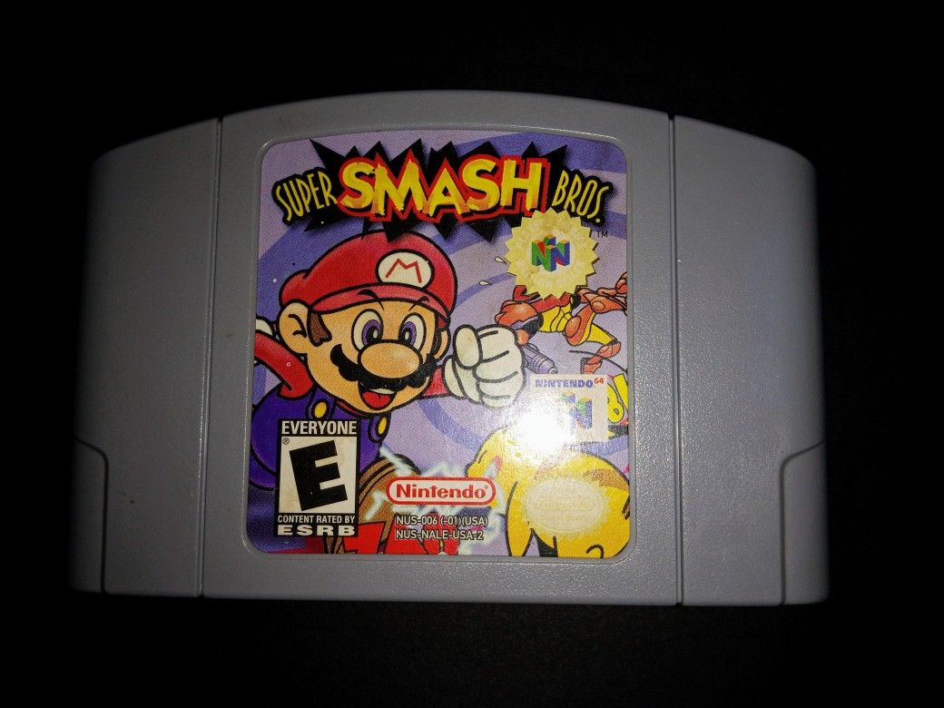 AUTHENTIC ( SUPER SMASH BROS. ) - N64 Nintendo ( Video Game ) Original Retro System Cartridge