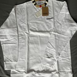 Burberry White Crewneck
