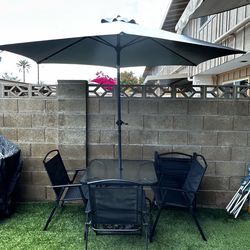 Patio table with where did umbrella stand for chairs and umbrella
