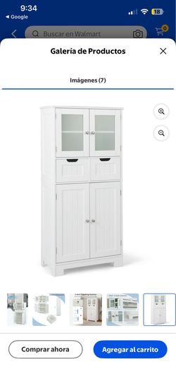 64 inch high storage cabinet, kitchen pantry with drawers, modern bathroom cabinet with glass shelves and doors, independent linen storage cabinet for