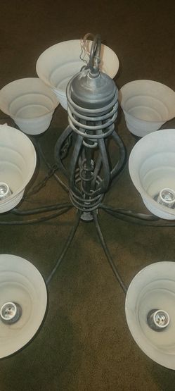 FREE! Frosted Glass Chandelier 9-Bulb