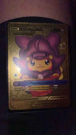 Pikachu in costume card
