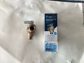 New 1/2 inch brass Cash Acme FWL-2 automatic reseating pressure-only relief valve