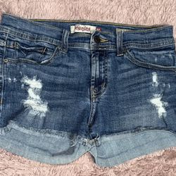 Distressed Denim Shorts – Size M – Low Rise Shortie, Frayed Hem