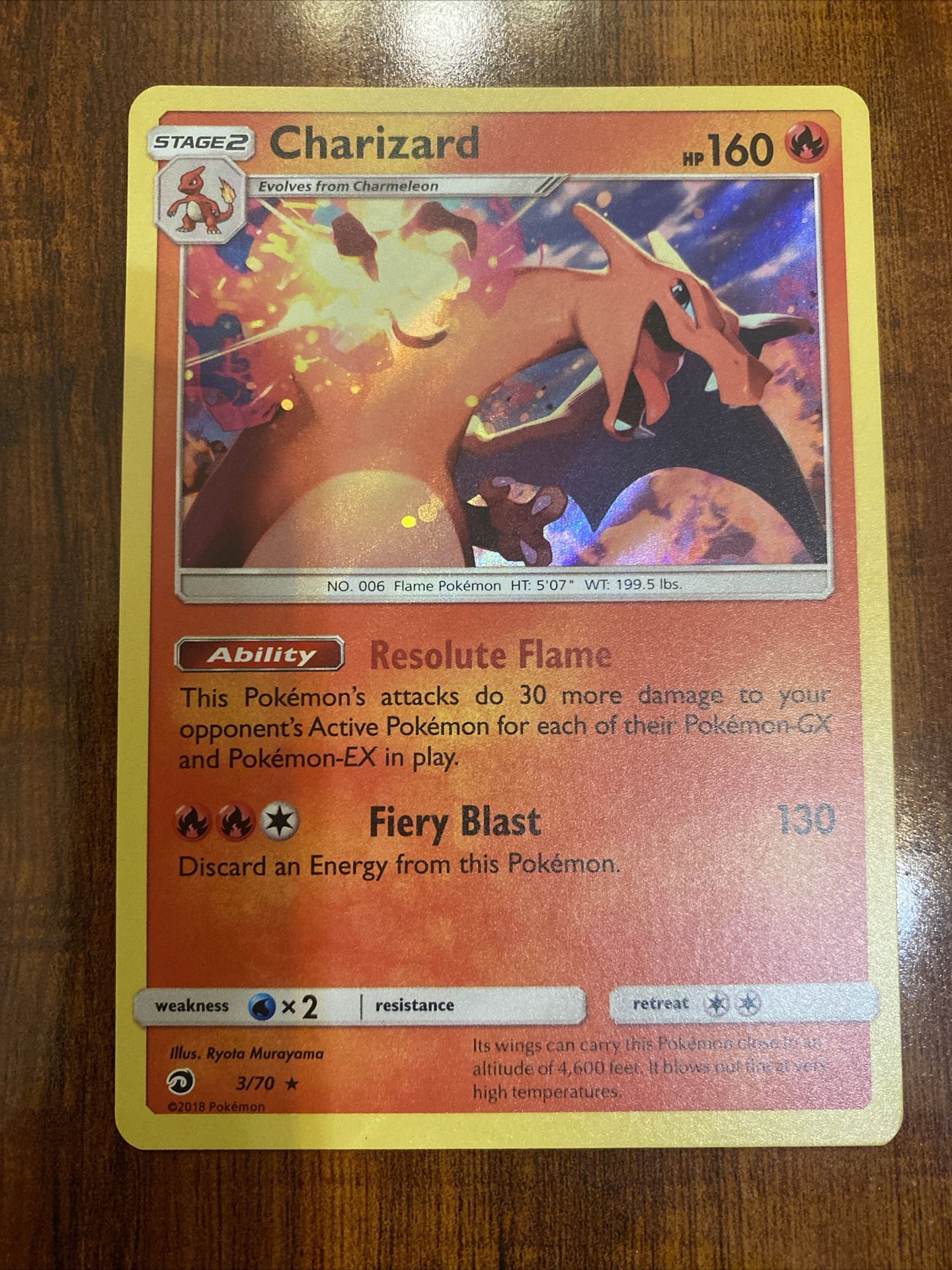 Pokemon Charizard Dragon Majesty Holo Rare 3/70 2018 NM/M 🔥