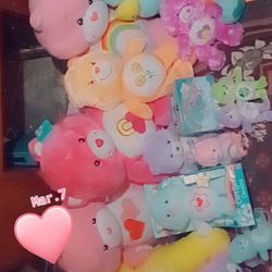 Collection Of Classic 90's Care Bear Plush Bears!!!