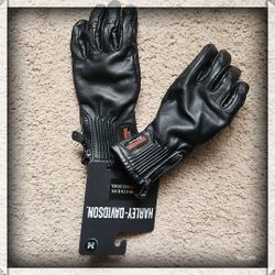 Harley-Davidson Men's Medium Goatskin Leather Riding Gloves NWT