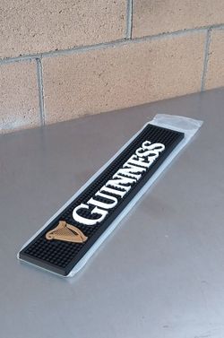GUINNESS BAR MAT . ( ALSO PLENTY OF NEON SIGNS / LIGHTS AVAILABLE FOR SALE )DODGERS & ANGELS BOBBLEHEADS AVAILABLE. TAP HANDLES .