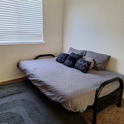Futon Bed - Black Metal Frame