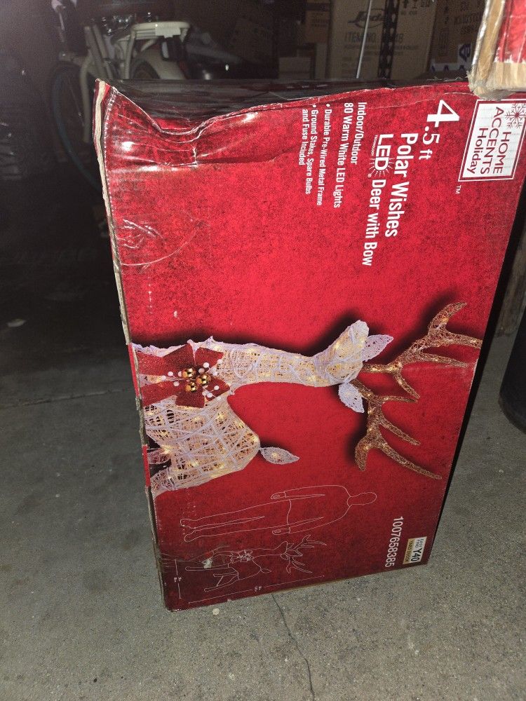 Homeaccents Deer With Bow Led Ornament