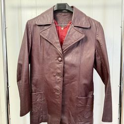 Red Leather Coat