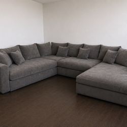 Large Grey Sectional Couch