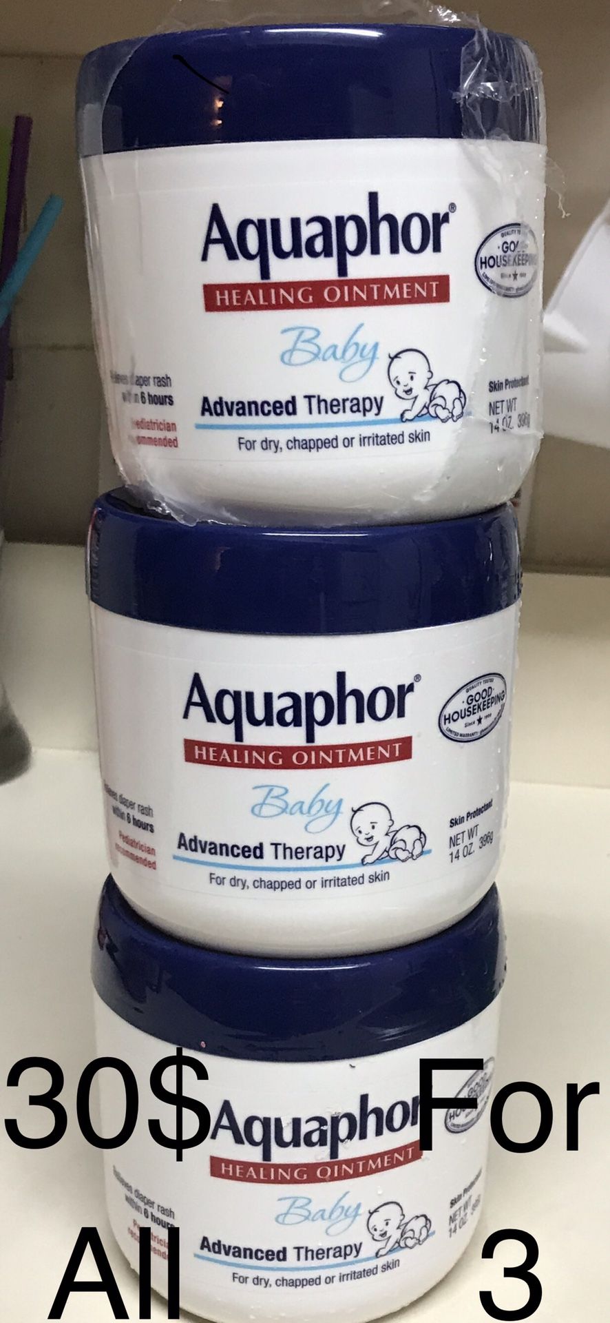 Brand new baby Aquaphor all three for 30$