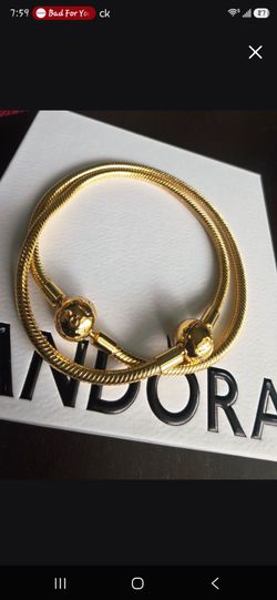 Pandora Gold Bracelet sz 19, 20