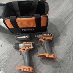 18v Rigid Impact Driver And Drill Driver Includes Battery