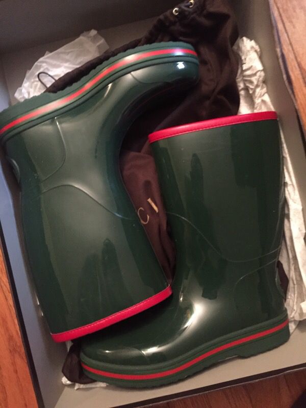 Gucci Rain Boot in Green for Men