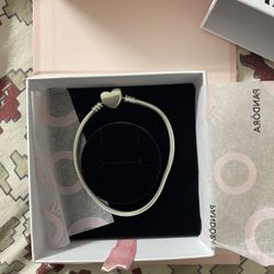 Pandora Moments Engravable Heart Clasp Snake Chain Bracelet