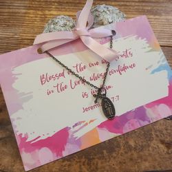 Blessed Mother Prayer Necklace 