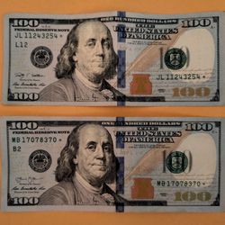One Hundred Dollar Bill Currency STAR Note