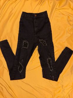 White Fox Boutique Black Distressed Skinny Jeans