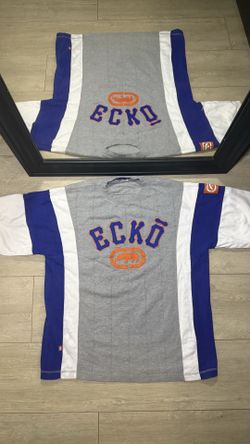 Y2K 2000s Ecko Unltd Embroidered Logo Heavyweight Striped Shirt