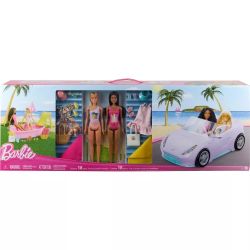 Barbie Dolls With Pool, Clothes & Barbie Car