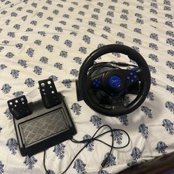 Ps3 steering wheel and break/gas pedals for racing game