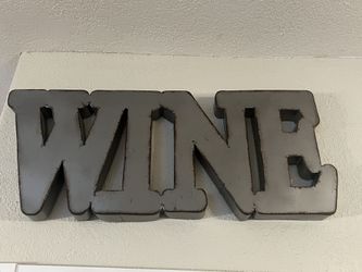 Metal Wine Sign