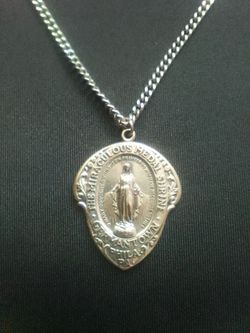 Miraculous Medal Shrine Pendant Necklace