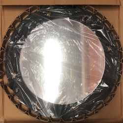 36” Round Blue Green Whimsical Wall Mirror 