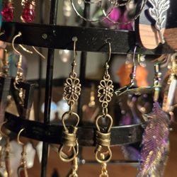 Antique Style Brass Earrings