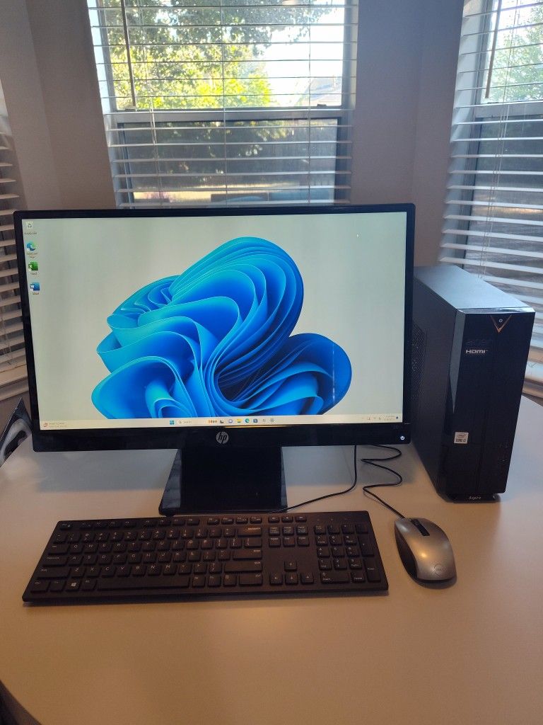 FAST FAST ACER Aspire/10th Gen/16GB Ram/512GB SSD HD/WiFi/Windows 11/Office/HP 25" HD Monitor/Keyboard/Mouse