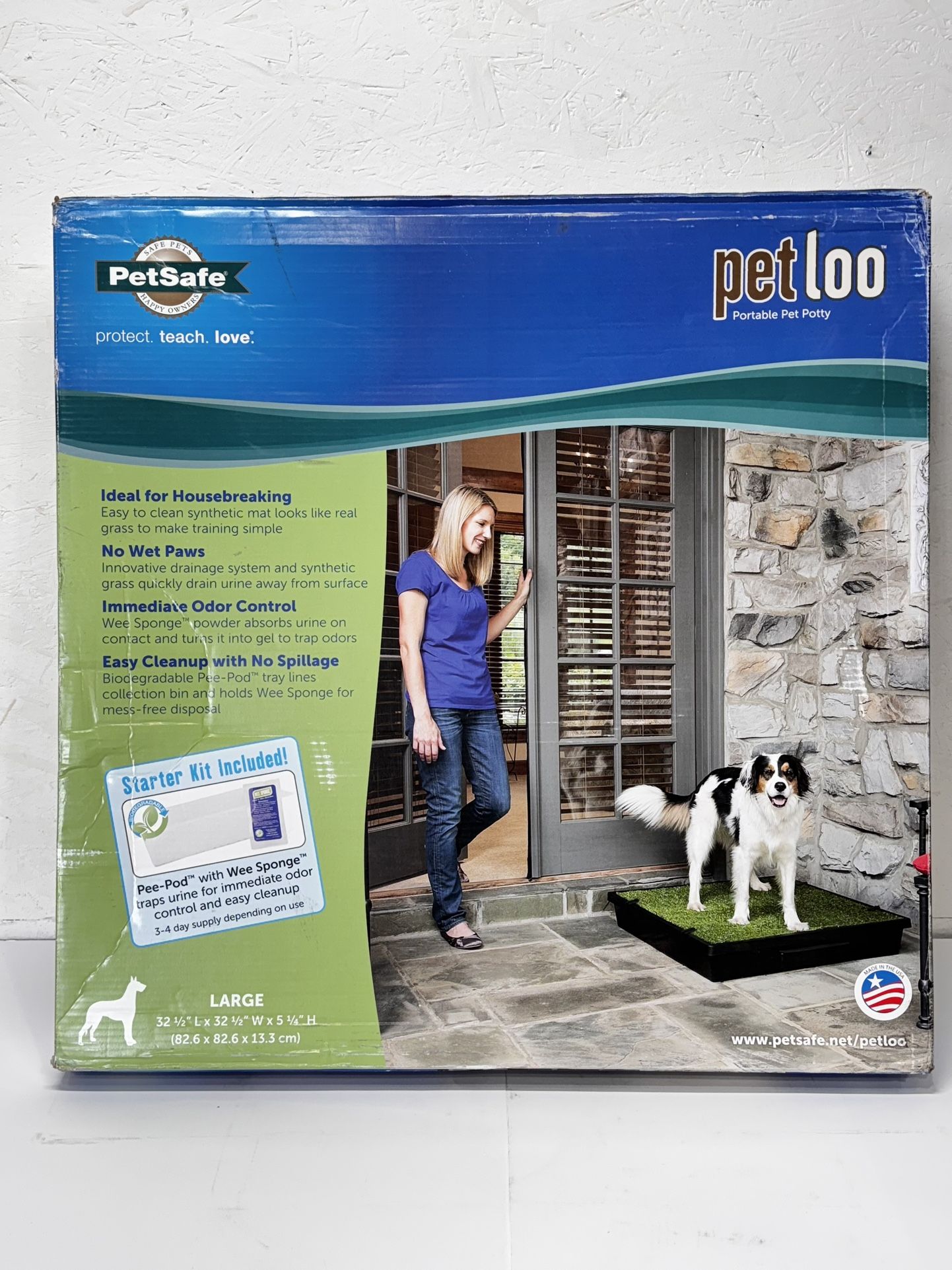 Dog Grass Pad with Dog Litter Box Large