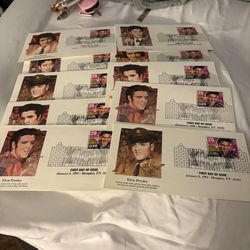 Elvis Presley stamps and envelopes